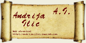 Andrija Ilić vizit kartica
